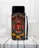 Cell Phone Wallet Case for Universal Models - Fire Rescue FireFighter - designfullprint