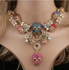 Crystal Choker Skull Necklace