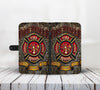 Cell Phone Wallet Case for Universal Models - Fire Rescue FireFighter - designfullprint