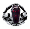 Gothic Skull Red Ring