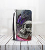 Sugar Skull Design Cell Phone Wallet Case for Universal Models 012 - designfullprint