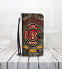Cell Phone Wallet Case for Universal Models - Fire Rescue FireFighter - designfullprint