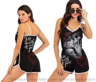 Skull Gift Couple Skull Till Death Do Us Part Rompers For Women HG