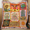Gift For Hippie Hippie Peace On Earth Quilt Throw Blanket CH
