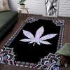 Hologram Weed Canabis Weed Pot Leaf Pot Head Rectangular Rug CH