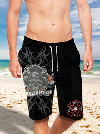 Ultra-light Drawstring Shorts for Men - FIRE DEPT. Firefighter 003 - designfullprint