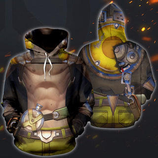 3D OW Printed Amour Hoodie 002 - designfullprint