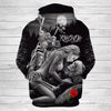 Ride or Die Skull Love 3D Unisex Hoodie 016 - designfullprint