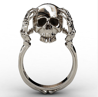 Cool Biker Skull Ring