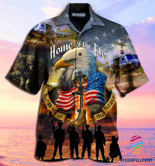 Gift For Veteran Lover US Flag Veteran Eagle Hawaii Button Shirt CM