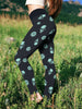Women Elastic Skinny Sexy Sugar Skull and Daisy Leggings 012 - designfullprint