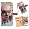 Skull Art Phone Wallet Case 02 - designfullprint