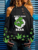 Gift For Hippie Green Dont Care Bear Cut Out Shoulder Top PA