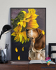 Basset Hound Sunflower Canvas Art and Poster CM Gifts For Dog Lovers