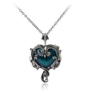 Gothic Skull Heart Pendant Choker Necklace