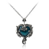 Gothic Skull Heart Pendant Choker Necklace