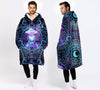 Hippie Gift Alien Mushroom Hippie Wearable Blanket Snug Hoodie