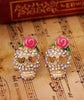 Roses Skull Crystal Stud Earrings - designfullprint