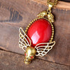 Antique Metal Multi-Color Stone Skull Necklaces