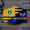 Gift For Veteran Lover Gift For Army Rank US Air Force Veteran USAF Mask Cloth Mask Face Mask LH
