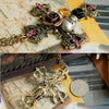 Vintage Skull Flower Cross Pedant Necklace - designfullprint