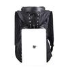 Skull Leather Backpack with Hood - designfullprint