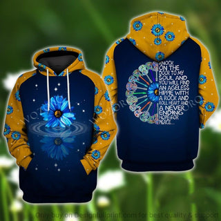 Gift For Hippie Hippie Knock On The Door To My Soul Flower Guitar Unisex Hoodie CH