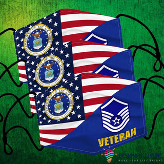 Gift For Veteran Lover Gift For Army Flag US Air Force Veteran USAF Mask Cloth Mask Face Mask LH US Air Force Gifts