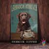 Labrador Retriever Coffee Shop Art and Poster CM Gifts For Dog Lovers