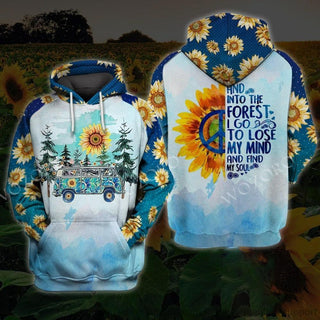 Gift For Hippie Hippie And Into the Forest I Go Car Unisex Hoodie CH