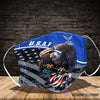 Gift For Veteran Lover Gift For Army US Air Force Veteran USAF Veteran Mask Cloth Mask Face Mask LH Blue
