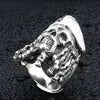 Skull Gift Gift For Viking Lover Viking Punk Skull Stainless Steel Ring