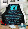 Personalized I Love You Step Daughter Quilt And Sherpa Blanket