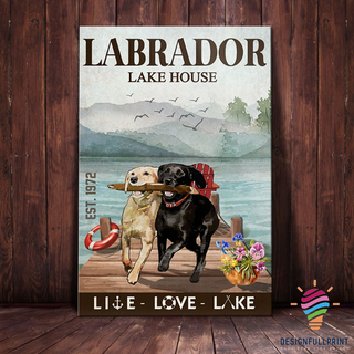 Labrador Retriever Love Live Lake Art and Poster CM Gifts For Dog Lovers