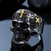 Vintage Retro Punk Cross Skull Ring