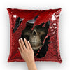 Skull Sequin Cushion Cover - designfullprint