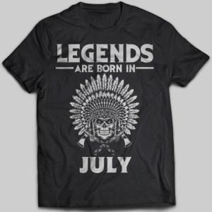 Legend Are Born In July Native American T-shirt