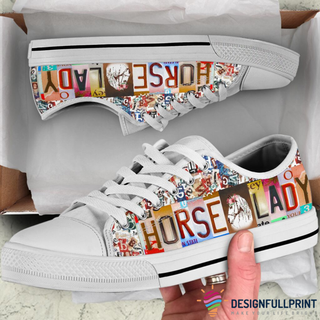 Gift For Horse Lover Horse Lady Lowtop Canvas Shoes NHD