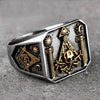 Stainless Steel Skull Masonic Ring