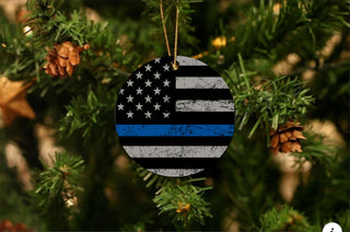 Blue Lives Christmas Ornament LH