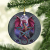 Gift For Dragon Lover Dragon Lover Round3 Ceramic Ornament LH