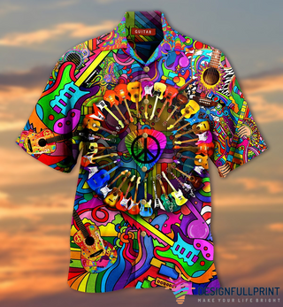 Colorful Guitar Pattern Ver 2 Hawaii Shirt CM