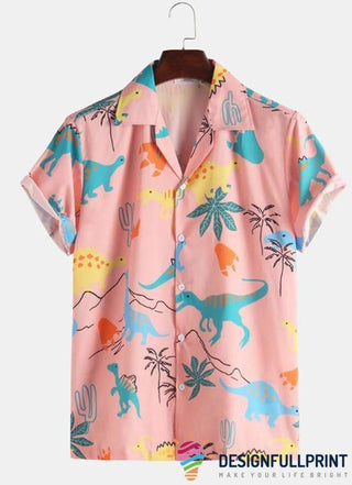 Dinosaur Hawaiian Shirt LH Aloha Shirt Hawaiian Outfit For Men Gift For Dinosaur Lover