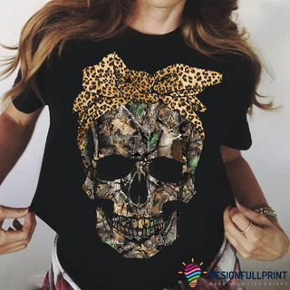Skull Gift Skull Leopard T-Shirt HG