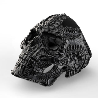 Stainless Steel Alien Skull Ring