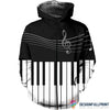 Music Note Hoodie Black And White Hoodie 3D All Over Printed Clothes Long Sleeve Shirt T shirt Bomber Shorts Men Tank Top HG