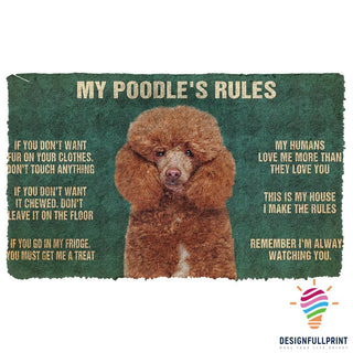My Poodle Rules Welcome Doormat NHD