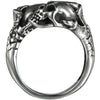 Punk Double Skull Biker Ring