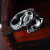Punk Double Skull Biker Ring