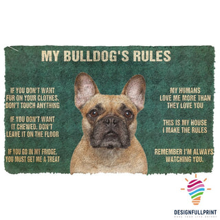 My Bulldog Rules Welcome Doormat NHD